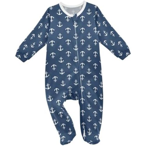 Dussdil Baby One-Piece Footies Newborn Rompers Pajamas Cotton Footed Pjs for Sleep Play Boys Girls 3 6 9 12 18 24m