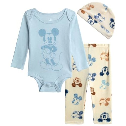 Disney Newborn Baby Take Me Home Set - 3 Piece Newborn Outfit Minnie Mouse, Mickey Mouse, and Winnie the Pooh (Sizes: 0-9M)