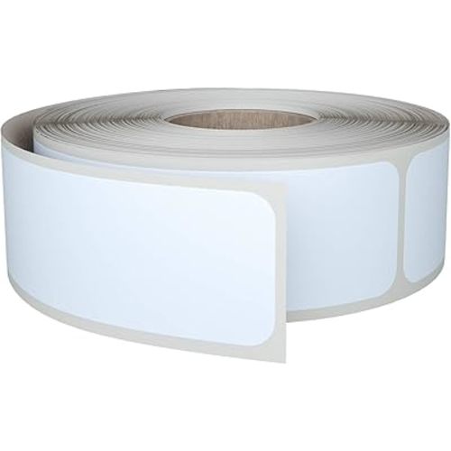 1x3 inch (7.5cm x 2.5cm) Adhesive Labels Rectangle White Sticker Rolls, 250 Pack by Royal Green
