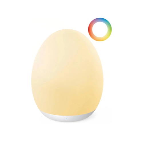 JolyWell Night Light for Kids, Baby Night Light with 7 Colors Changing Mode & Stepless Dimming, Nursery Night Light BPA Free,Rechargeable Egg Night Light for Breastfeeding 1h Timer & Touch Control