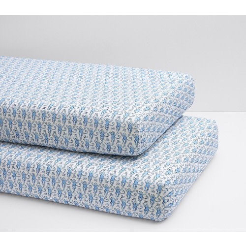Roller Rabbit Monkey Organic Crib Fitted Sheet