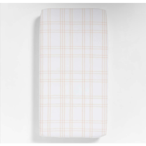 Stax Elegant Pink Yarn-Dyed Organic Cotton Baby Crib Fitted Sheet