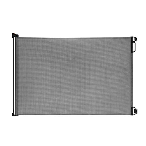 EasyBaby Retractable Baby Gate, 33" Tall, Extends up to 55'' Wide, Grey/Child Safety Baby Gates, Pet Retractable Gates for Stairs, Doorways, Hallways, Indoor and Outdoor