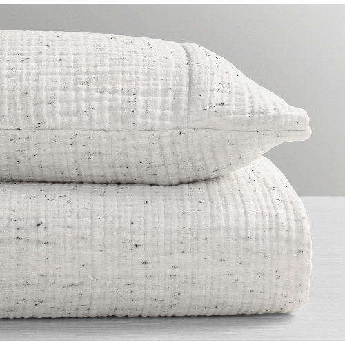 Speckled Featherlight Cotton Gauze Crib Fitted Sheet | RH Baby & Child