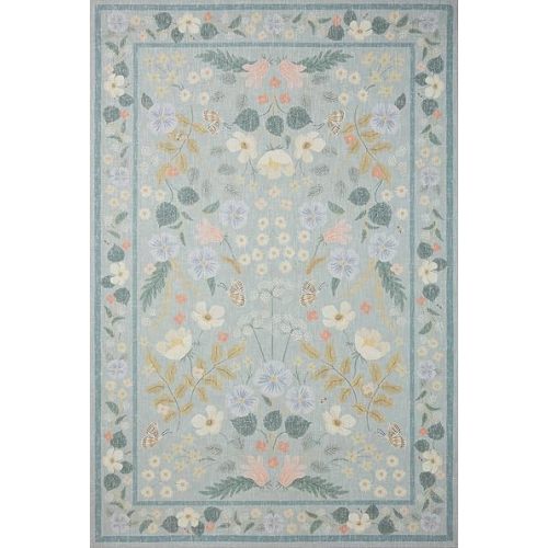 Loloi Rifle Paper Co Cotswolds Sky 5'-0" x 7'-6" Area Rug