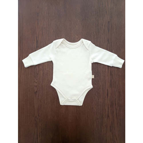 Long Sleeve Baby Bodysuit: Undyed