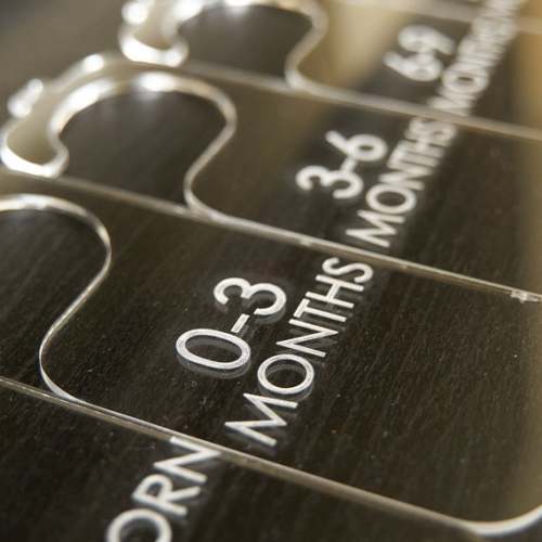 Simple Font Clear Newborn to 18 Months Acrylic Baby Clothes Divider Hangers, Baby Clothes Dividers, Closet Organizers, Baby Hangers - Etsy