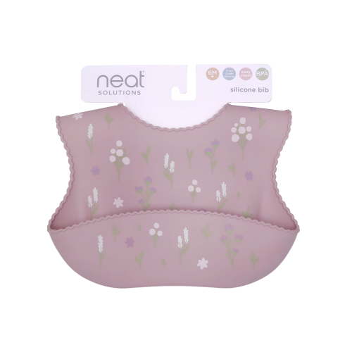 Neat Solutions Girl Scalloped Edged Infant Silicone Bib