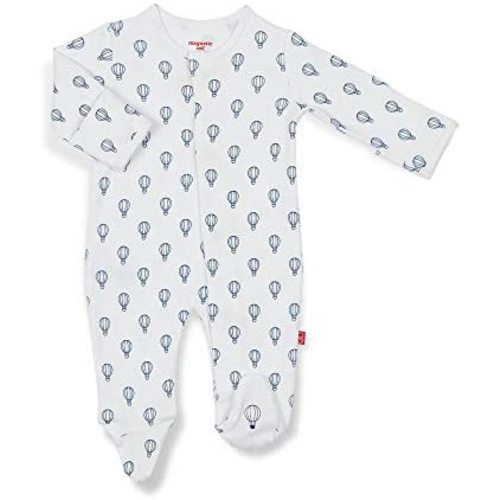 Magnetic Me Footie Pajamas - 100% Organic Cotton Baby Pajamas - Quick Magnetic Fastener Sleeper for Baby Boy and Girl