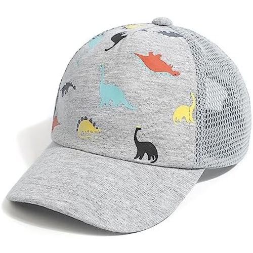 Duoyeree Toddler Baseball Cap Baby Cap Sun hat Print Dinosaur Pattern and Solid Color hat Kids boy Girl Age 0-8t