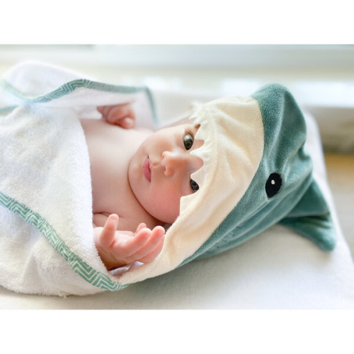 Shark Baby Terry Towel - MON AMI | Maisonette
