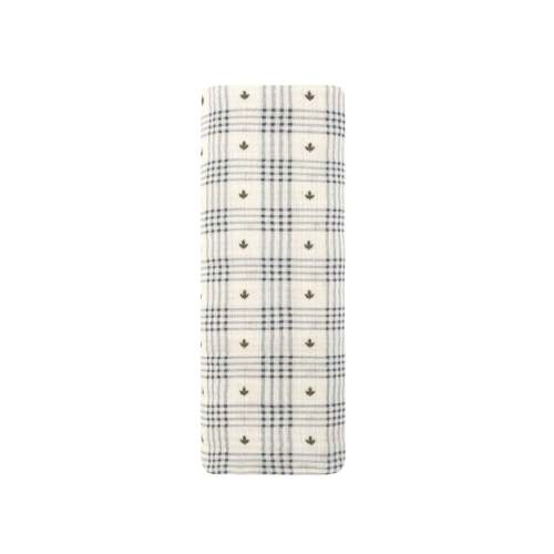 Cotton Floral Plaid Muslin Swaddle