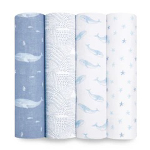 aden + anais | Oceanic Organic Muslin Swaddle Blanket 4pk