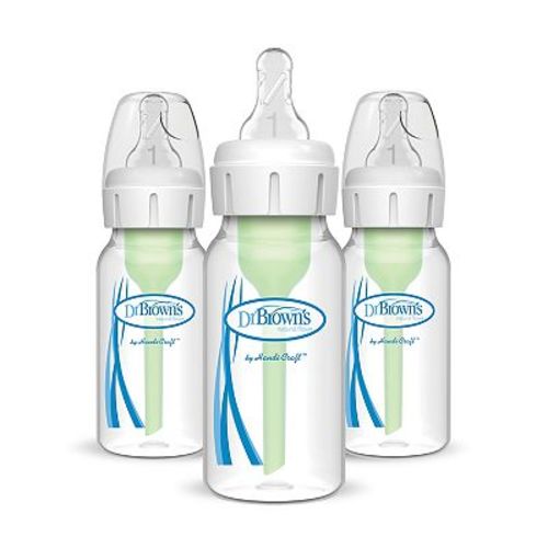 Dr. Brown's Natural Flow Anti-Colic Options+ 3-Pack 4-oz. Narrow Baby Bottles - Pink