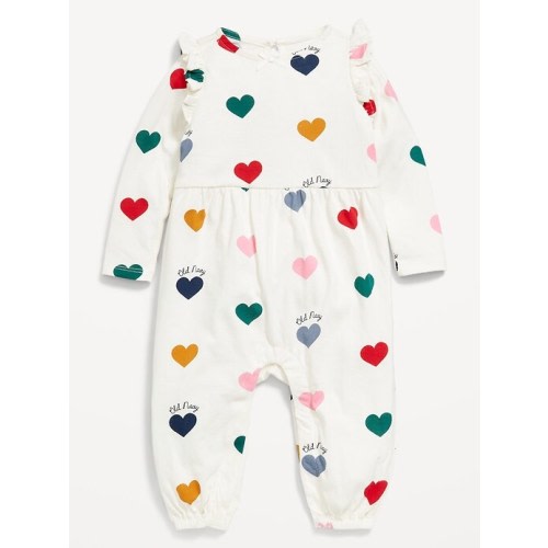 Printed Long-Sleeve Logo-Graphic Jumpsuit for Baby | Old Navy