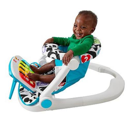 Fisher-Price Kick & Play Deluxe Sit-Me-Up Seat Portable Baby Chair with Piano Learning Toy