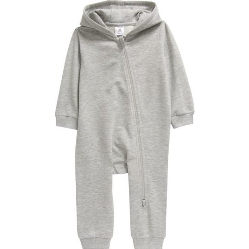 Hooded Fleece Romper, 3M