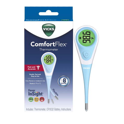Vicks Comfort Flex Fever In-Sight Oral Digital Thermometer, All Ages, V966US HSA/FSA Eligible