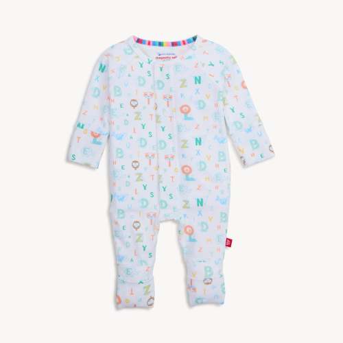 alphabet soup cloudstretch™ magnetic grow with me convertible coverall – Magnetic Me