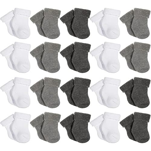 Janmercy 20 Pair Preemie Socks Girls Boy Baby Newborn Premature Socks for Unisex Baby