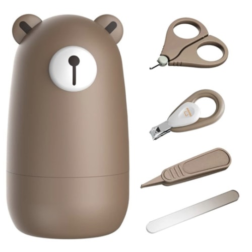 PAPABEAR Baby Nail Clippers Set with Cute Case, Infant Fingernail and Toenail File Kit for Newborn Manicure and Pedicure, New Mom Grooming Gift