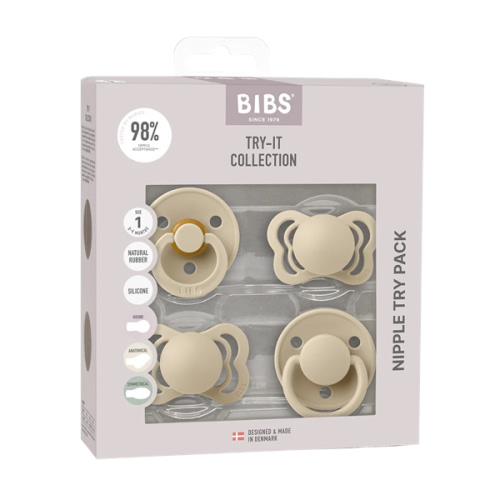 BIBS New Baby Try-It Collection - Vanilla Pacifiers – Bibsworld store US