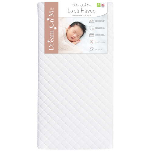 Dream on Me Luna/Haven 1.5” Waterproof Infant Cradle Foam Mattress for Kids