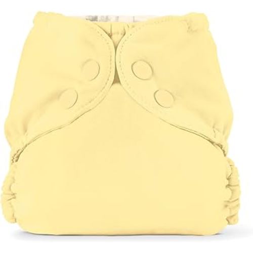 Esembly Cloth Diaper Outer - Waterproof Cloth Cover and Reusable Swim Diaper, Breathable Layer Over Absorbent Inner for Blowout-Proof Diapering - Size 1 (7-17 lbs), Buttercup