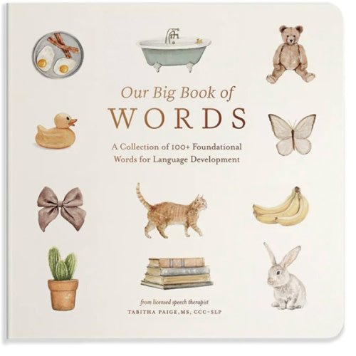 Our Big Book of First Words: A Collection of 100+ Foundational Words for Language Development (Tabitha Paige Children's Book Series)