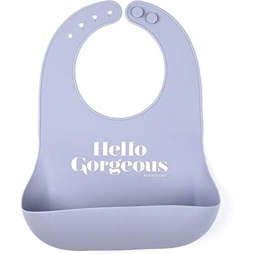Amazon.com: Bella Tunno Wonder Bib – Silicone Baby Bib for Girls & Boys with Adjustable Neck, Non-toxic & BPA Free Soft Silicone Bib, Durable, Waterproof, Easy to Clean, Purple Hello Gorgeous : Baby