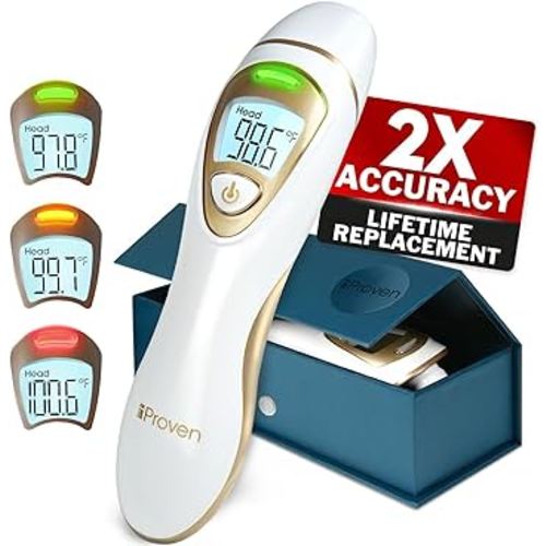 iProvèn Pro Series | Non-Touch Forehead Thermometer with Ear Function | FSA HSA Eligible | Superior Accuracy for Adults, Kids, Babies | Premium Digital Thermometer for Adults and All Ages