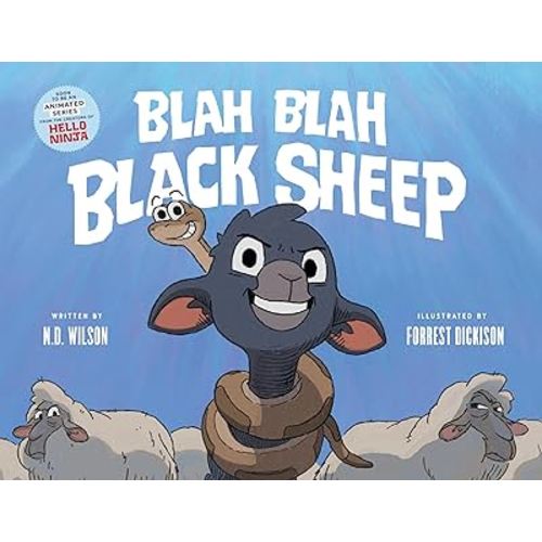 Blah Blah Black Sheep Picture Books, Illustrated Children Story Books, Courageous Kids, Action-Packed Children's Books Ages 6-8, Bedtime Animal Books for Kids