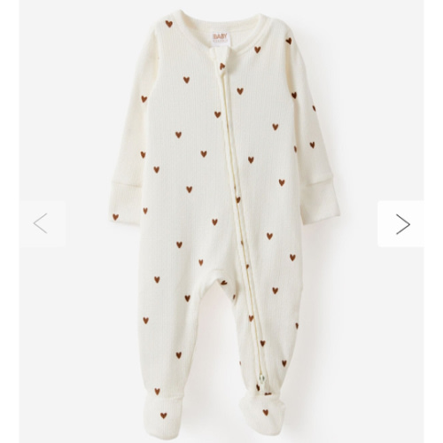 Organic Pointelle Zip Romper