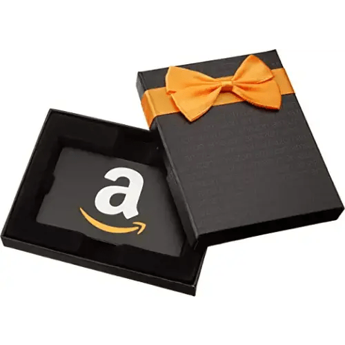 Amazon.com Gift Card in Various Gift Boxes - Black Gift Box - "A" Smile