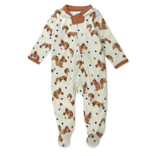 Honest Baby Clothing Baby Boy or Girl Gender Neutral Organic Cotton Sleep N Play Thanksgiving Pajamas (Newborn-9 Months)