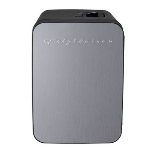 Frigidaire 0.35 Cu Ft 15 Can Retro Portable Mini Refrigerator Black With Stainless Door: Thermoelectric, 3 Shelves, Etl Listed