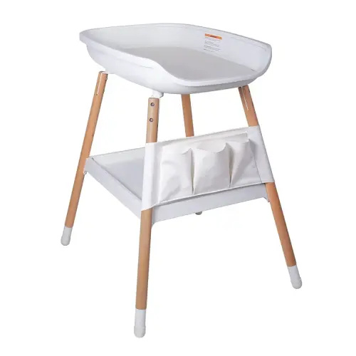 Beberoad Love Baby Changing Table – Adjustable Height Nursery Changing Station with Soft Pad, Organizer & Large Storage Shelves – Diper Table for Newborns & Infants (White)