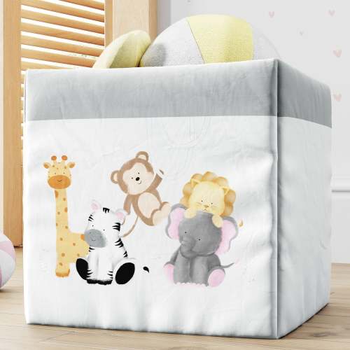 Watercolor Safari Toy Basket 13"
– Zazaba