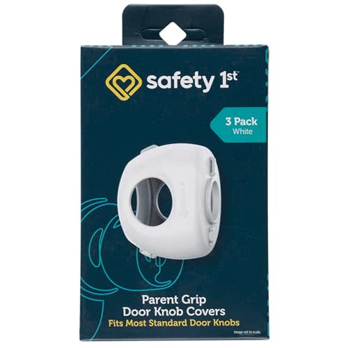 Safety 1st Parent Grip Door Knob Covers, White, One Size (Pack of 3)