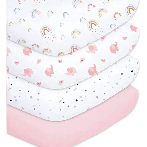 Plushii Crib Sheets Crib Sheet Set for Baby Girls