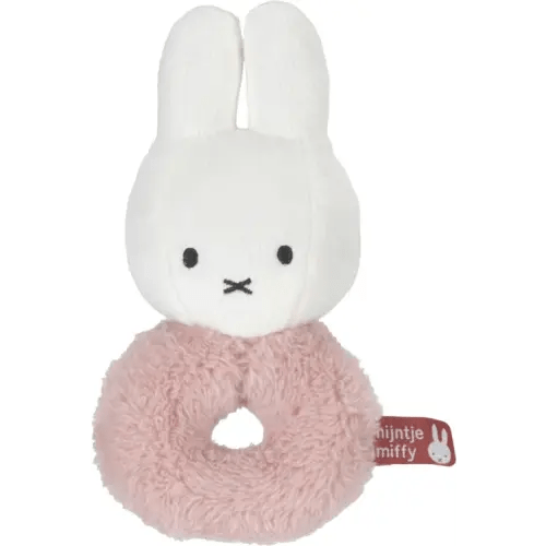 Miffy Fluffy Ring Rattle Pink | Baby Bunting AU