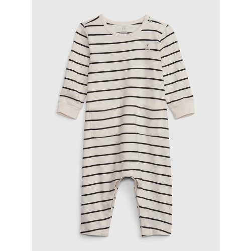 Baby First Favorites 100% Organic CloudCotton Pocket One-Piece in ivory frost