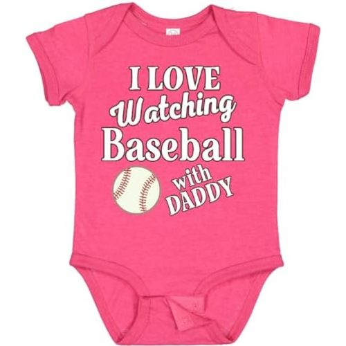 inktastic Daddy Baseball Grandson Baby Bodysuit