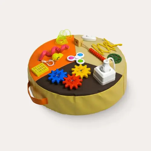 Infant Busy Board | 11 In 1 Set | Entertaining & Educational Toys | “Wheelie” by Owleys
