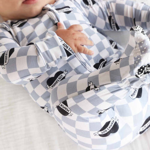 Mama's Boy Zipper Footie | Caden Lane