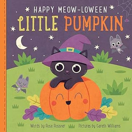 Happy Meow-loween Little Pumpkin: A Sweet and Funny Halloween Board Book for Babies and Toddlers (Punderland)