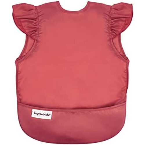 Tiny Twinkle Mess Proof Baby Bib - Waterproof Toddler and Baby Apron Bib - Machine Washable - PFAS and BPA Free