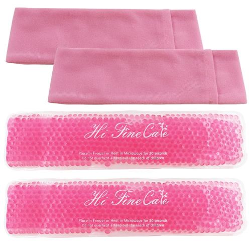 Perineal Cooling Pad, Postpartum Cold Packs Gel Bead Ice Pack Cold Therapy for Women After Pregnancy and Delivery, 2 Ice Pack and 2 Cover (Pink)