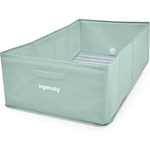 Ingenuity Tuckaway Toddler Folding Tub, Converts Shower to Tub, Folds to Store, Easy to Clean, No Assembly Required, Portable Baby Bathtub for Travel, 12M-5Y