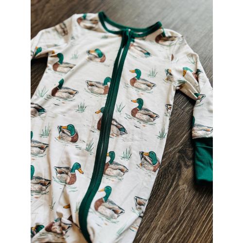 Duck Duck Goose Ducks Bamboo Pajamas Animal Bamboo Baby Sleepers Bamboo Zippy